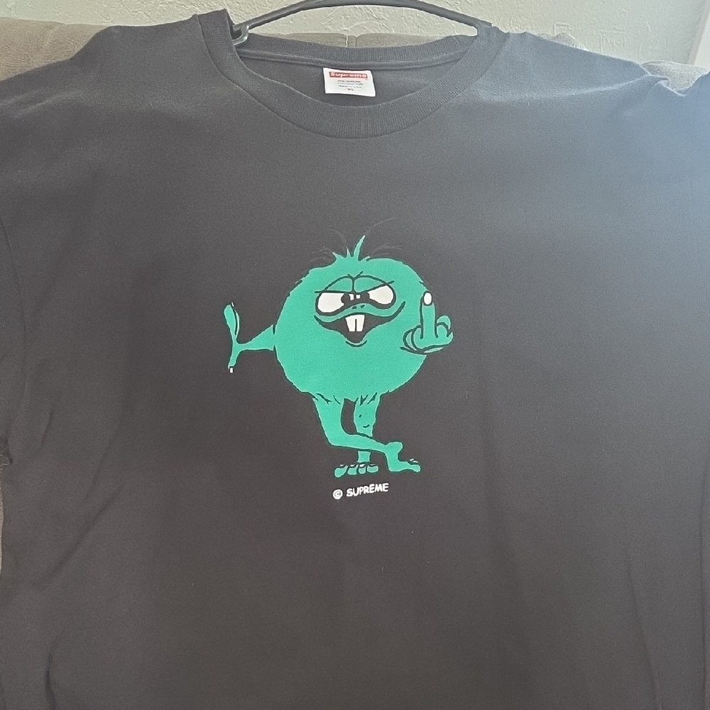 Supreme Black and Green Bird Icon Tee